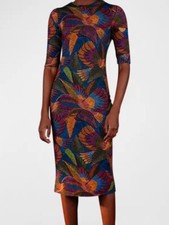 Farm Rio Dotted Macaw Jersey Dress Size L