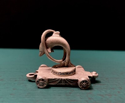 Fort Pewter Sea World Dolphin Circus Animal Train Car Diorama Miniature Figurine