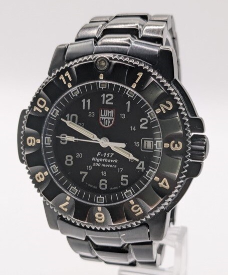 Luminox / Lumi-Nox F-117 Nighthawk 3400 Swiss Made 200Meters Watch 
