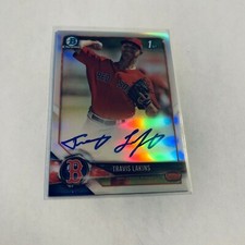 F96508  2018 Bowman Chrome Prospect Autographs Refractors /499 Travis Lakins