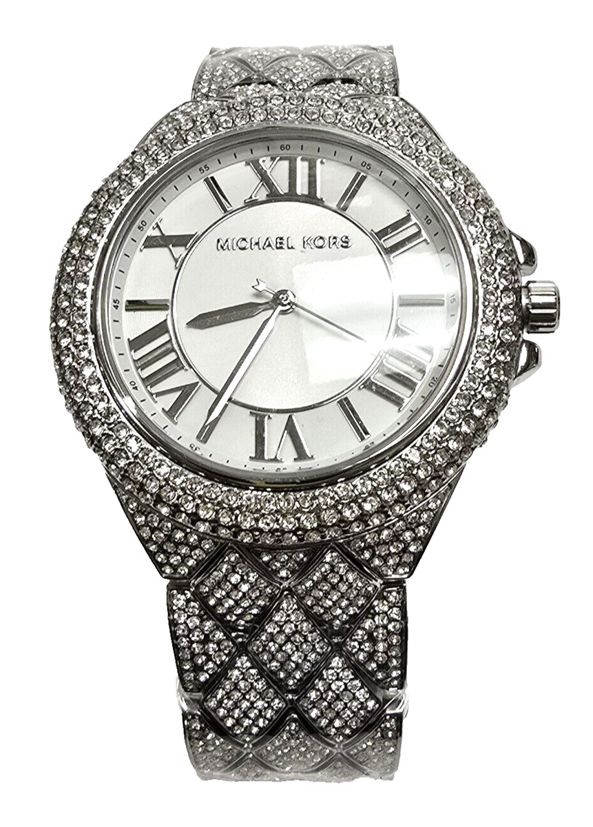 Michael kors mk4803 Oversized Camille Pavé Silver-Tone Watch NEW MICHAEL KORS OVERSIZED CAMILLE SILVER,PAVE CRYSTALS  main image 2