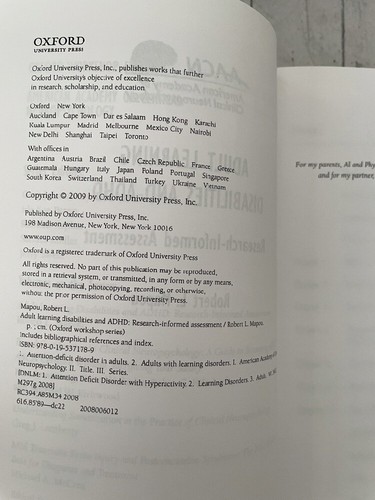 Adult Learning Disabilities & ADHD Research Informed Assessment Mapou 2008 - Picture 4 of 4