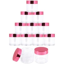 Beauticom 30G (1 oz) High Quality Acrylic Cosmetic Container Jars- Rose Gold 