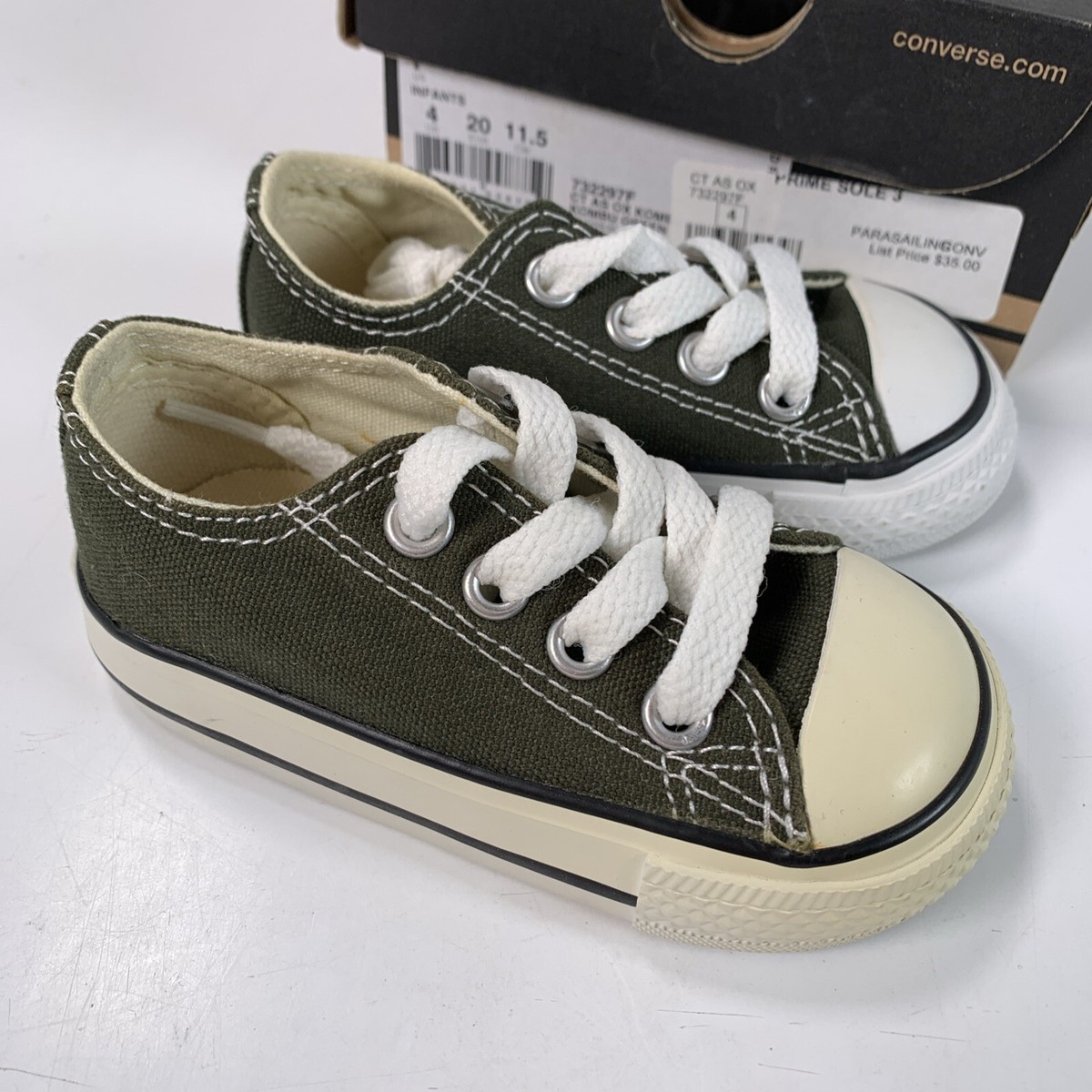Converse Infant Sneakers Shoes Size Green 732297F