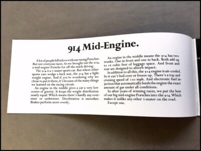 1971 Porsche 20-page Vintage Car Sales Brochure Catalog - 911 911S