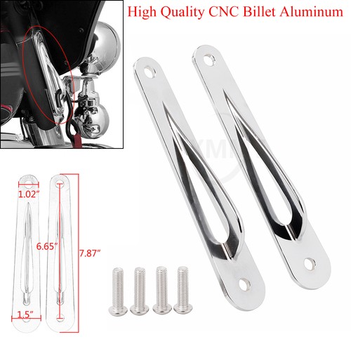 Black Custom Tie-Down Brackets Teardrop For Harley Touring FLH - View #6