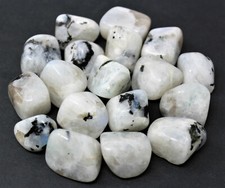 Rainbow Moonstone Tumbled Stones: 1/4 lb Bulk Lot Premium 'A' Grade 4 oz