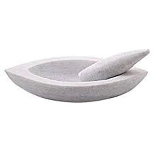 KSM Art Craft Marble Imam Dasta Mortar Pestle Ohkli Musal Kitchen 7 inch 13