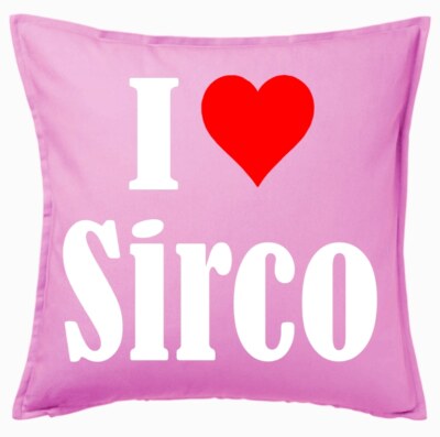 I Love Sirco Kissenbezug Pink Ich Liebe Sirco 116039