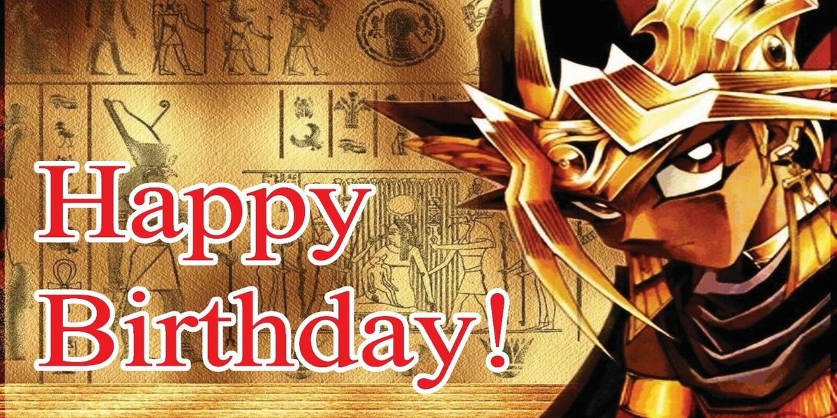 Yugioh Happy Birthday Banner Vinyl poster Party 3x6 Ft