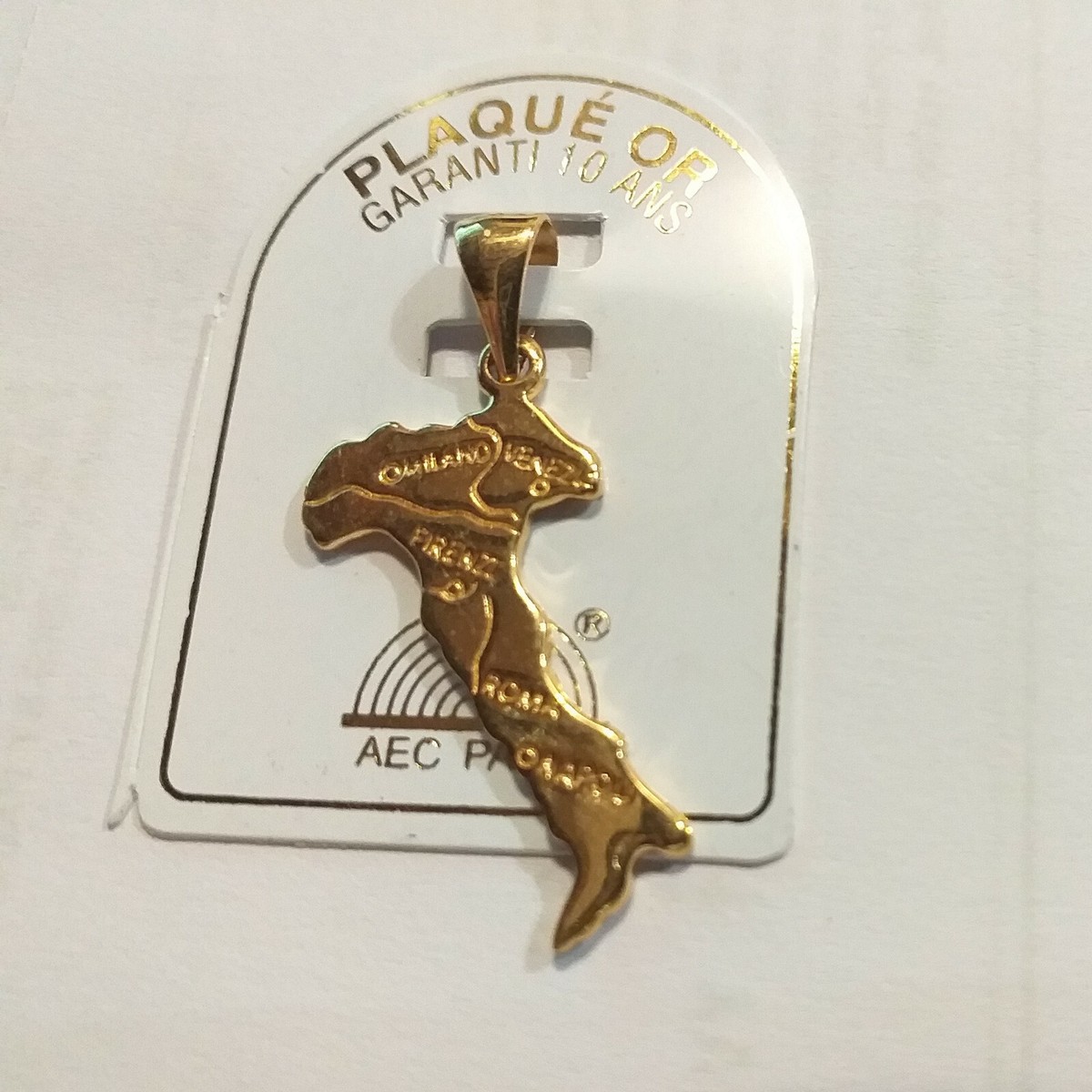 Pendentif Carte Postale 'Je T'aime' Plaqué Or 18K - 18 Mm - Marque Dolly-Bijoux - Neuf Avec étiquettes