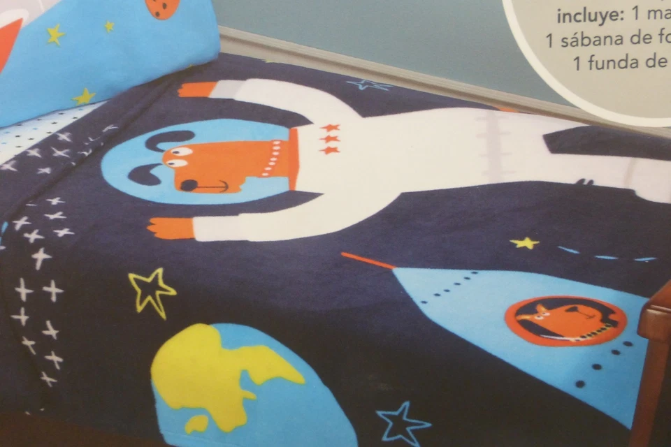 Juego de cama para niños pequeños Carter's Space Adventure Collection 3 piezas nuevo en paquete Foto 4 de 4