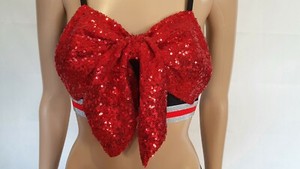 red sparkly bralette