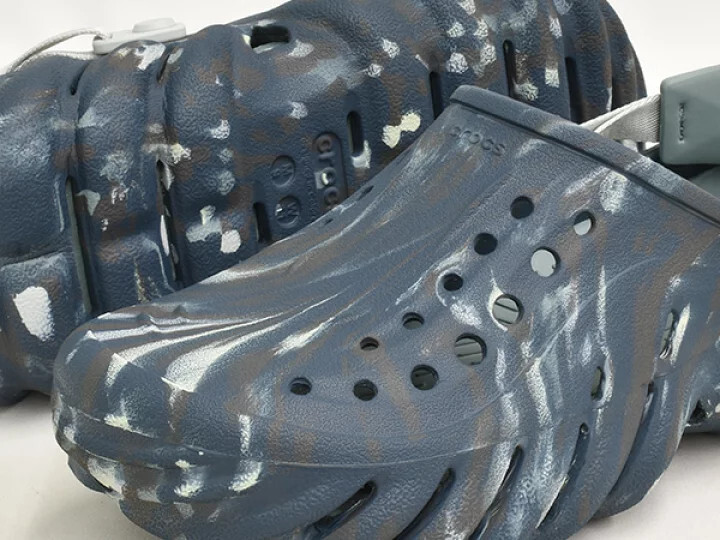 Crocs Echo Marbled Clog Black Sand Multi Men Slip On Casual