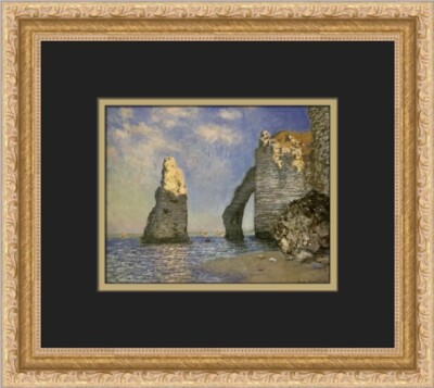 Claude Monet The Cliffs at Etretat Custom Framed Print