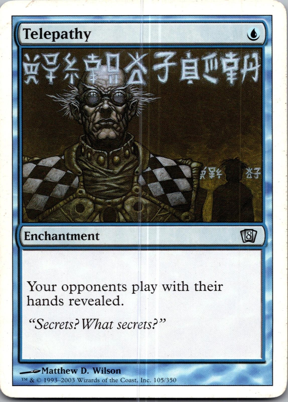 Telepathy 105 Uncommon 8th Edition Magic: The Gathering Moderately Played
