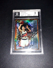 Steve Nash RC 1996-97 Topps Finest Refractor W/ Peeling #75 BGS 8 NM-MT