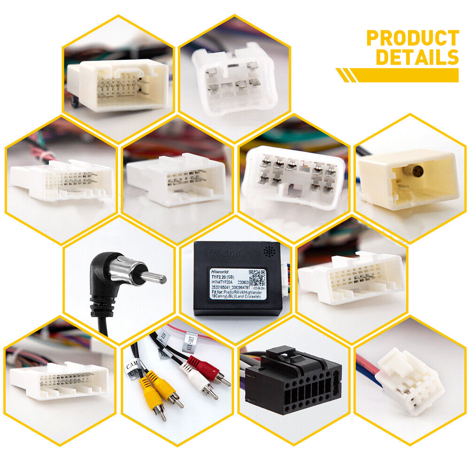 Cavo Adattatore Bluetooth Per Auto 12 Pin Con Microfono Per VW, Audi, Honda, Peugeot, Seat, Skoda, Nissan, Toyota (3.6m)