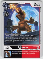 Agumon - BT12-059 (Common) - Across Time - Digimon Card Game