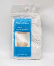 New Vintage SEARS FUNDAMENTALS Fuller Cut Cuff Leg Cotton Briefs Size 9 3 Pack