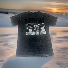 GREEN DAY ‘AMERICAN IDIOT’ Flying Grenade Shirt Adult Medium Dark Tie Dye New