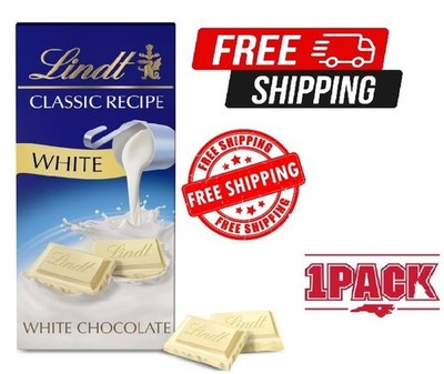 NEW Lindt Classic Recipe White Chocolate Bar 4.4 oz 1 Bar-Free Shipping