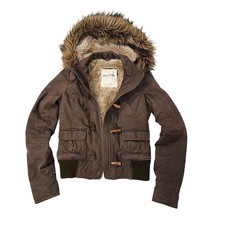 Size Kids XL Brown Abercrombie  Fitch Fur Hood And Fur Lined Jacket
