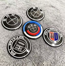 50th Bmw Alpina Real Carbon Fiber Forged Twilled Front Rear Wheel Cap Decal