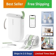 D11 New Version Label Maker Machine with 3 Rolls Tape, 300DPI Bluetooth Label...