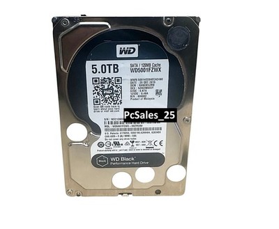 Western Digital WD Black HDD WD5001FZWX 5TB w/ 128MB Cache 6Gb/s 7200rpm 3.5''