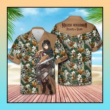 Misaka Attack On Titan Hawaiian Shir