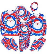 PATPAT Family Matching Christmas Pajamas Tie Dye Holiday Pjs Long Mens Med NN