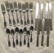 Antique Wallace Bros 900 WB W Made in USA Spoons Forks Lot of 22 Pieces Flatware