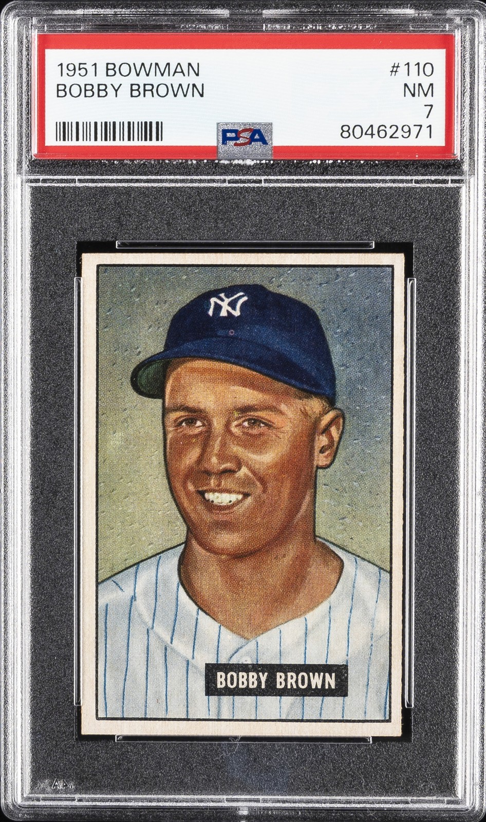 1951 BOWMAN #110 BOBBY BROWN PSA 7