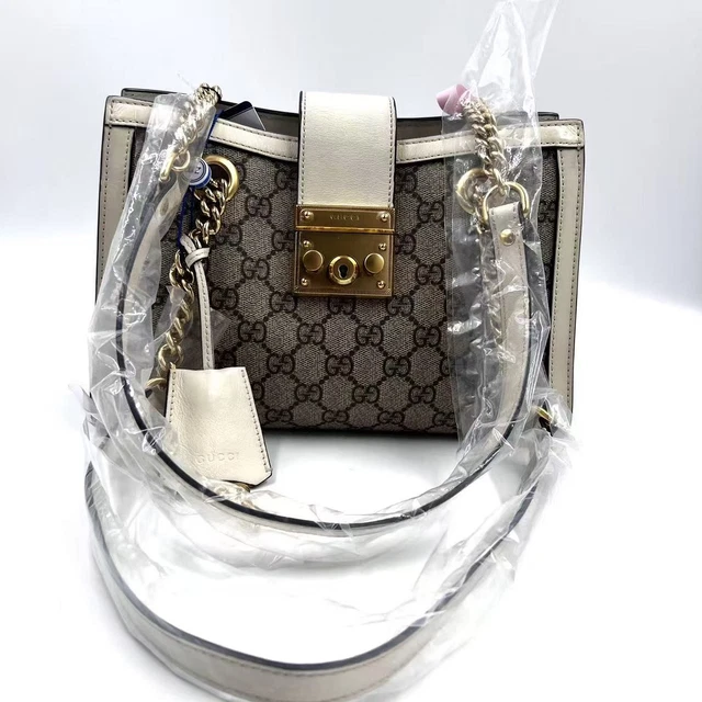 10.23 29 Gucci Padlock GG Supreme Canvas Beige Shoulder Bag