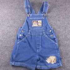 Sesame Street Shortalls Toddlers 3T Blue Denim Natural Reserve Park Rhino Safari
