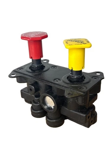 Dual Air Brake Dash Control Valve Red Yellow Parking Brake Trailer Supply Valve