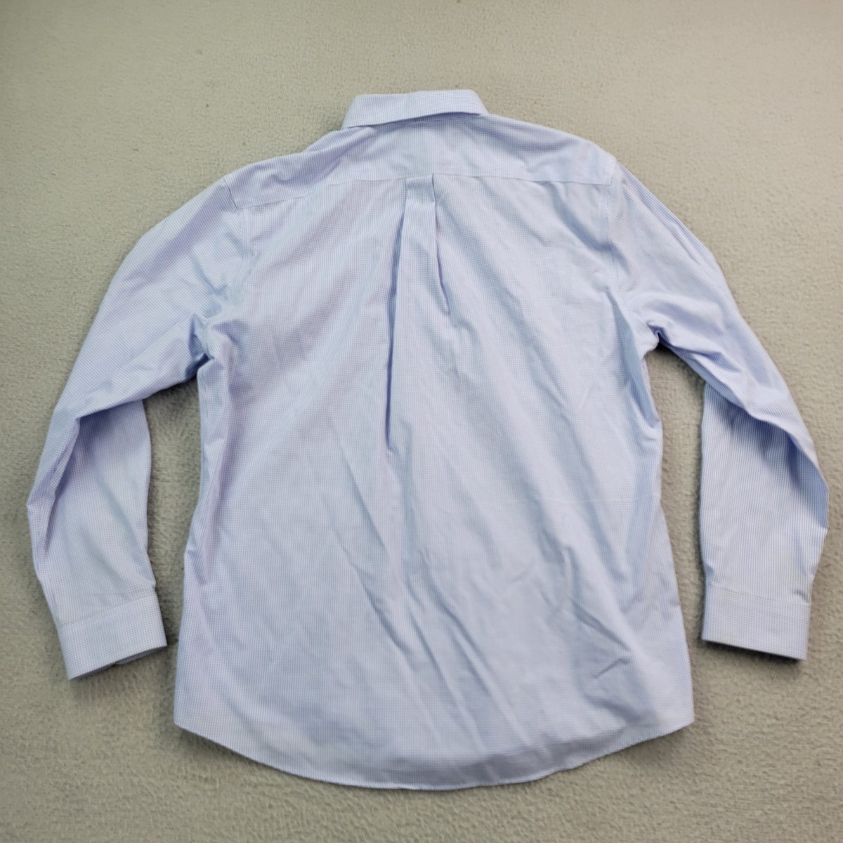 L.L. Bean Shirt Mens Large Blue Check Pocket Button Down View 2