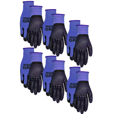 #ad Men#x27;S Blue Max Grip Gloves 6 Pack $31.99