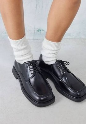 Vagabond Shoemakers Jaclyn Leather Oxfords Size 37 / 7 Square Toe Shoes $190 NIB