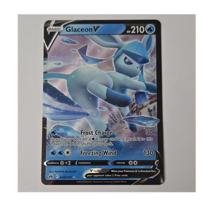 Pokemon TCG Glaceon V 038/159 Crown Zenith Ultra Rare Holo Eng 210HP