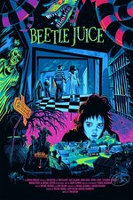 BEETLEJUICE by Veronica Fish Art Screen Print Movie Poster MONDO Blacklight