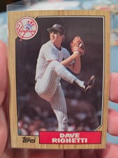 1987 Topps #40 Dave Righetti New York Yankees