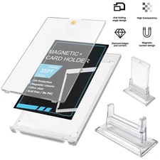 Magnetic Trading Sport Card Holders 35pt One-Touch UV Protection + Display Stand