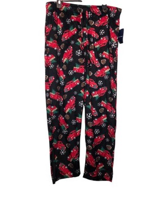Preswick & Moore Holidays Black Pants with Red and Green Christmas Pickup Sz XL
