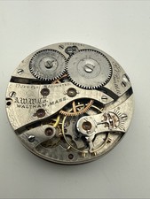 1907 VINTAGE 16 SIZE WALTHAM POCKET WATCH MOVEMENT GR. P.S. BARTLETT - BAD STAFF