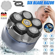 6D Glatzen Rasierer Herren Kopfrasierer Glatze Wasserdicht Kopf Rasierer Herren