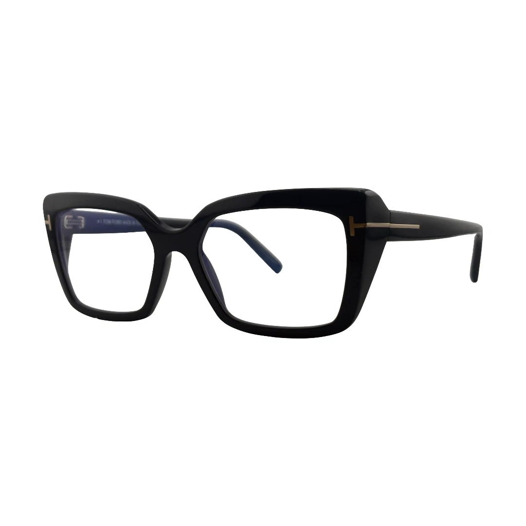 TOM FORD Eyeglasses TF5826B-001-55 Size 55/16/cat-eye BRAND NEW W CASE NEW TOM FORD TF 5826-B ECO 001 BLACK GOLD AUTHENTIC FRAMES  main image 2
