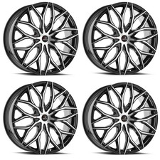 Set 4 18 Cavallo Clv-37 Gloss Black Machined Wheels 18x8 5x105 5x4.5 35mm Rims