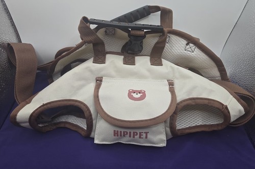Hand Free Small Dog/Cat Carrier Harness Adjustable Vest with Leash Brown HIPIPET